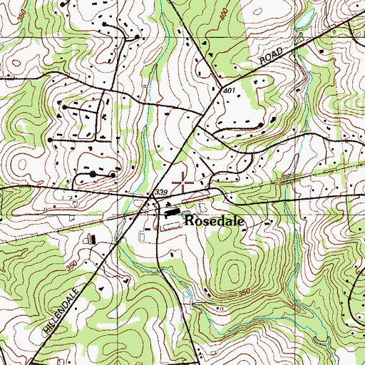 Topographic Map of Kennett Township Police Department, PA