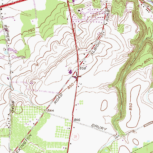 Topographic Map of Cranesville Police Department, PA