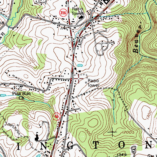 Topographic Map of Pennsylvania State Police Troop A Kiski Valley Station, PA