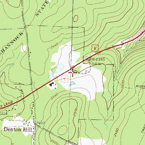 Topographic Map of Pennsylvania State Police Troop F Coudersport Station, PA