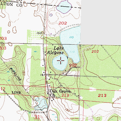 Topographic Map of Lake Alcyone, FL