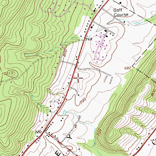 Topographic Map of Pennsylvania State Police Troop G Huntingdon Station, PA