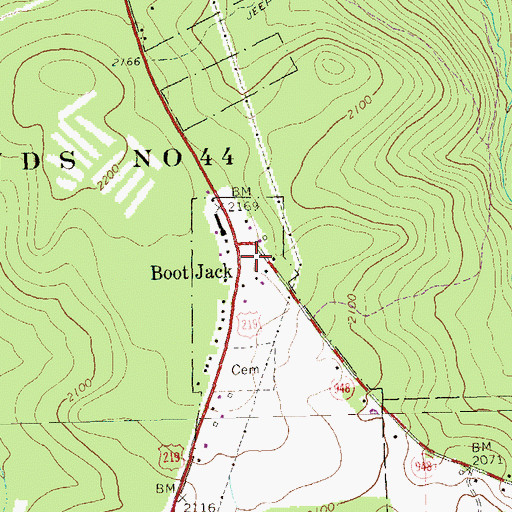 Topographic Map of Pennsylvania State Police Troop C Ridgway Station, PA