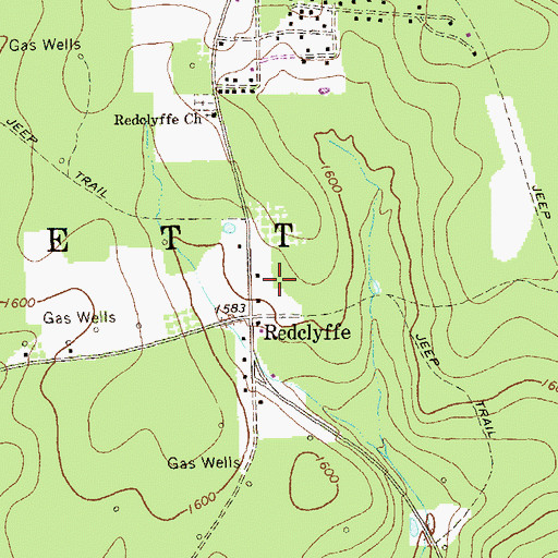Topographic Map of Pennsylvania State Police Troop C Marienville Station, PA