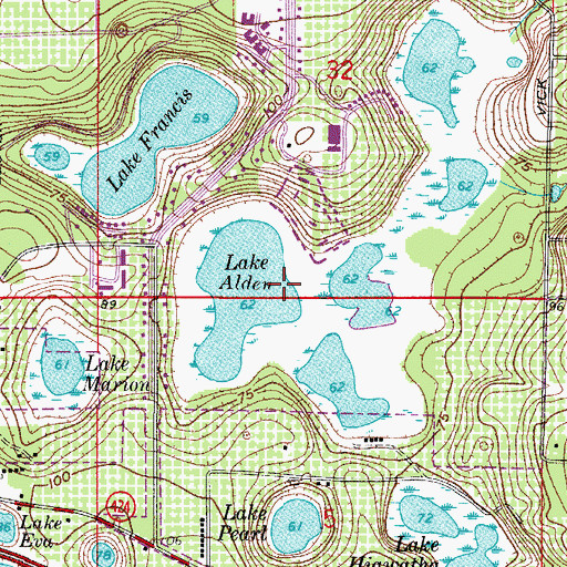 Topographic Map of Lake Alden, FL