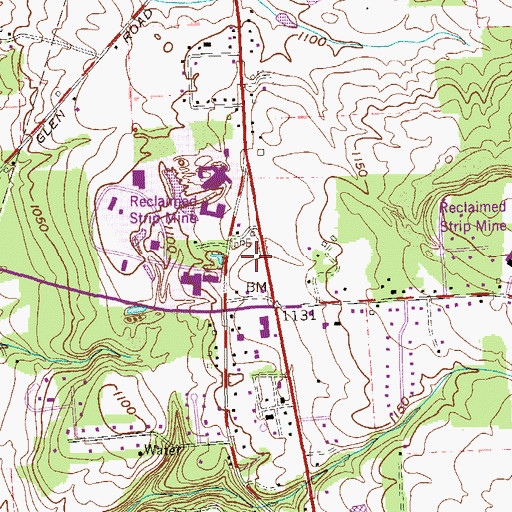 Topographic Map of Pennsylvania State Police Troop D New Castle Station, PA