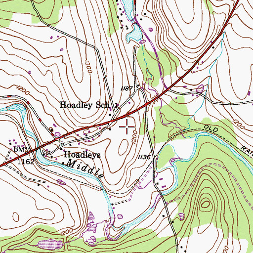Topographic Map of Pennsylvania State Police Troop R Honesdale Station, PA