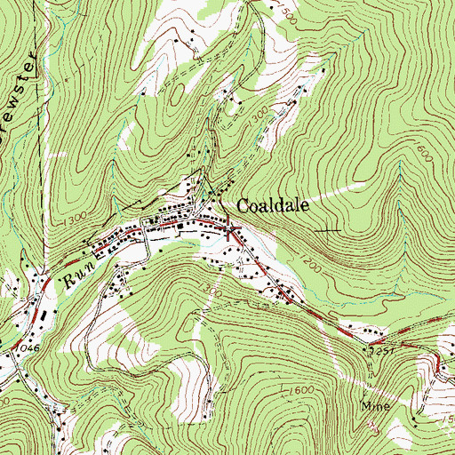 Topographic Map of Six Mile Run Post Office, PA