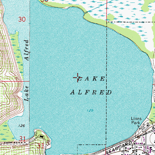 Topographic Map of Lake Alfred, FL