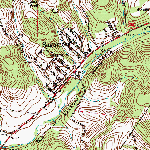Topographic Map of Sagamore Post Office, PA