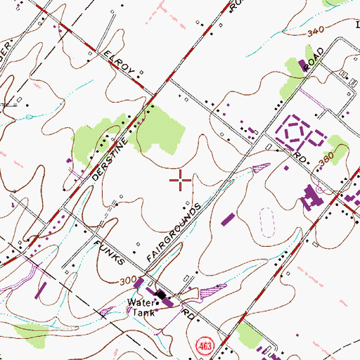 Topographic Map of Clemens Memorial Park, PA