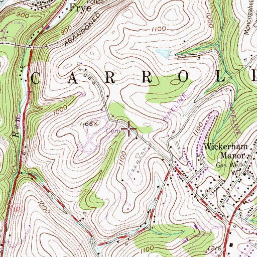Topographic Map of Sacred Heart Catholic Cemetery and Mausoleum, PA