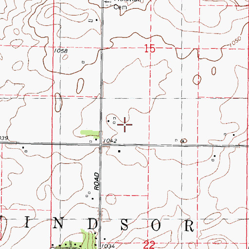 Topographic Map of Village of Windsor, WI