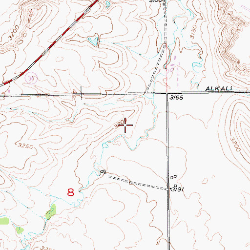 Topographic Map of Buffalo Chip, SD