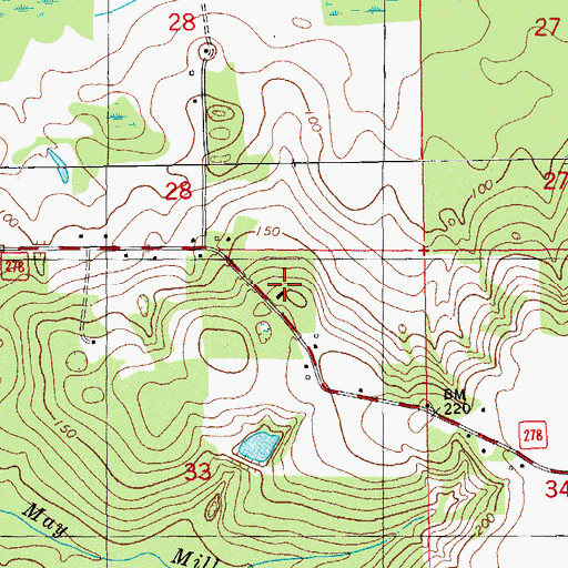 Topographic Map of Alliance School, FL