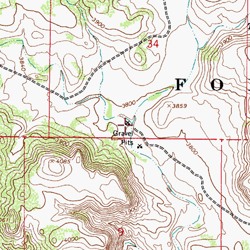 Topographic Map of Coffee Creek, AZ