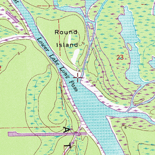Topographic Map of Skerrett Point, LA