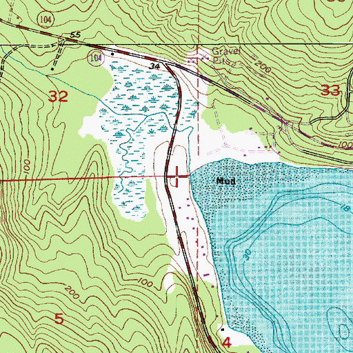 Topographic Map of Criss Creek, WA
