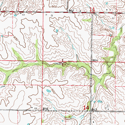 Topographic Map of La Plata City Lake, MO
