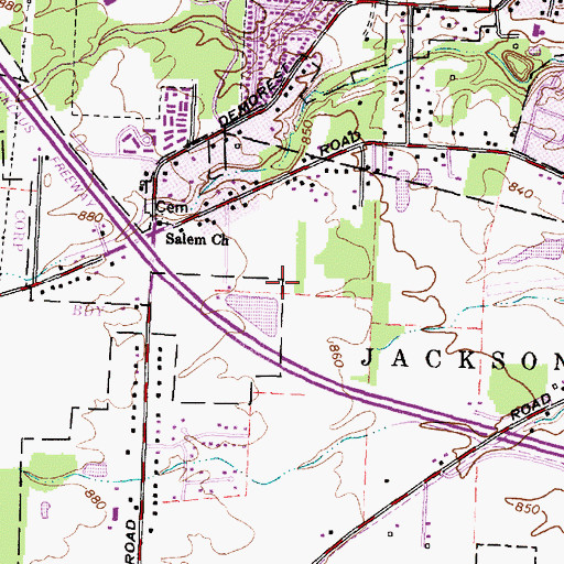 Topographic Map of Alkire Place, OH