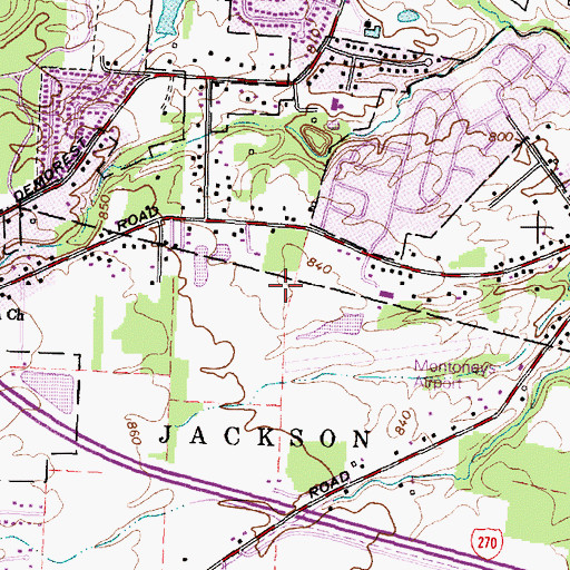 Topographic Map of Alkire Run, OH