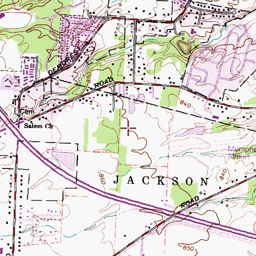 Topographic Map of Alkire Woods, OH