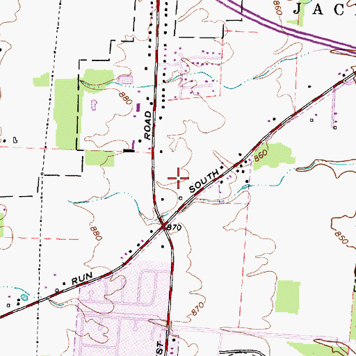 Topographic Map of Pine Grove, OH