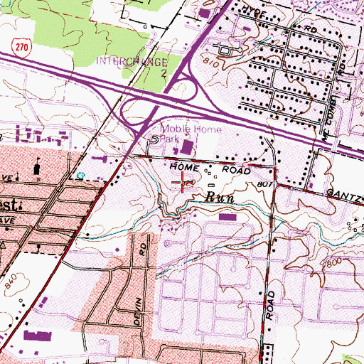 Topographic Map of Walden Bluffs, OH