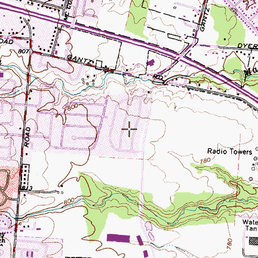 Topographic Map of Farmbrook, OH