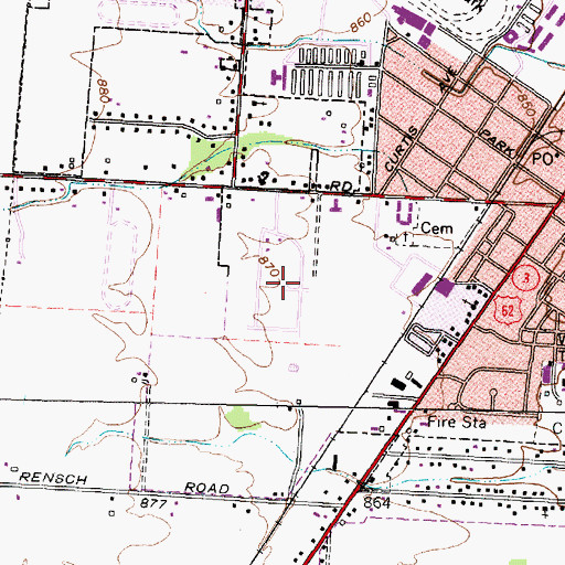 Topographic Map of Tanglebrook, OH