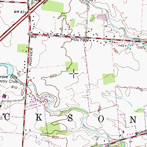 Topographic Map of Meadow Grove East, OH