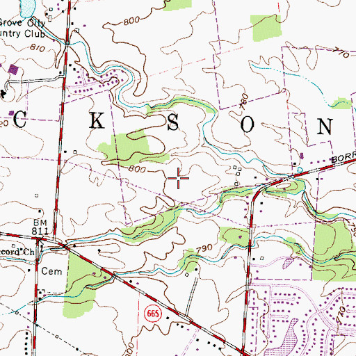 Topographic Map of Ravines At Quail Creek, OH