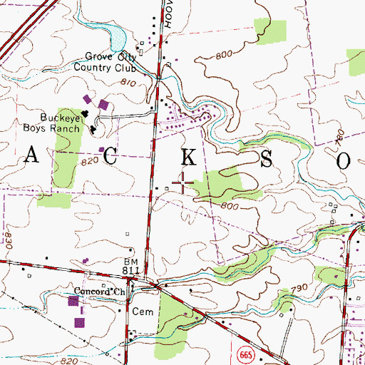 Topographic Map of Willows At Quail Creek, OH