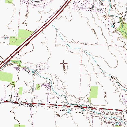 Topographic Map of Creekside, OH