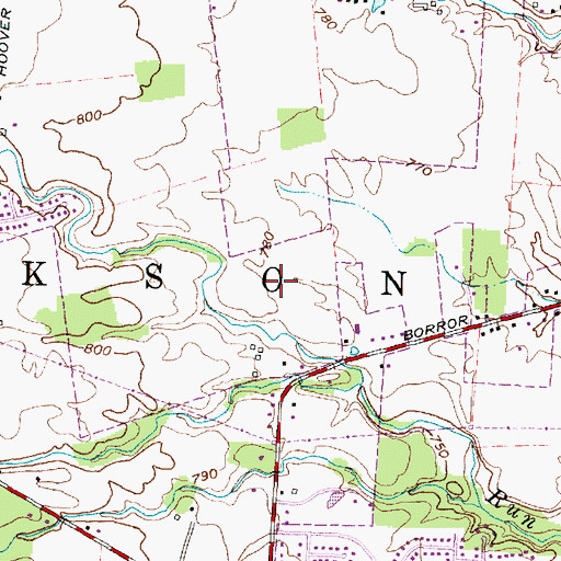 Topographic Map of Meadow Grove South, OH