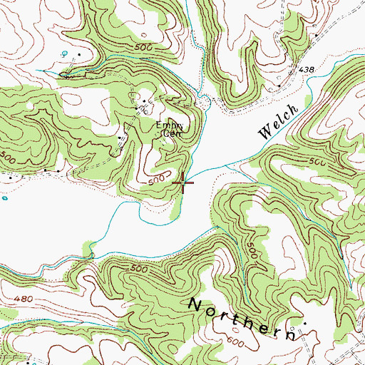 Topographic Map of Haney Fork, KY