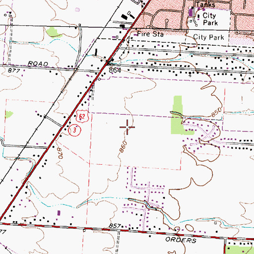 Topographic Map of Holton Run, OH