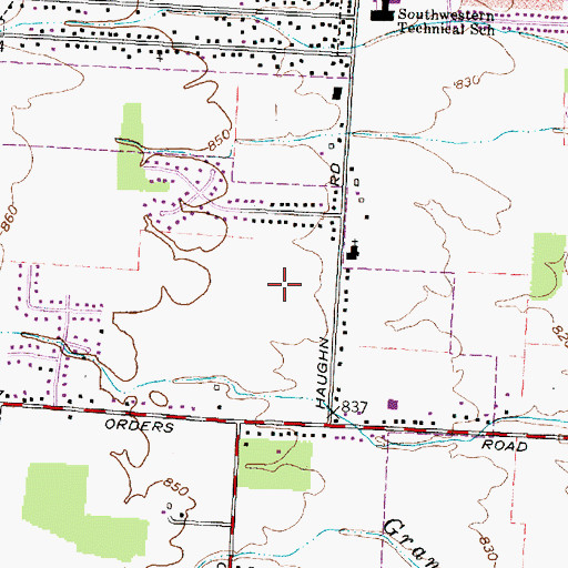 Topographic Map of Claybrooke Crossings, OH