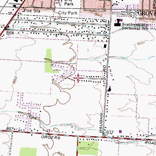 Topographic Map of Mayfair Park, OH