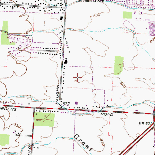 Topographic Map of Haughn Glen, OH