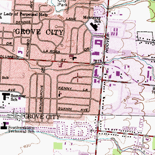 Topographic Map of High Meadow, OH
