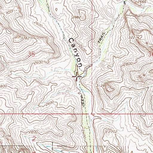Topographic Map of Coffee Flat Canyon, AZ