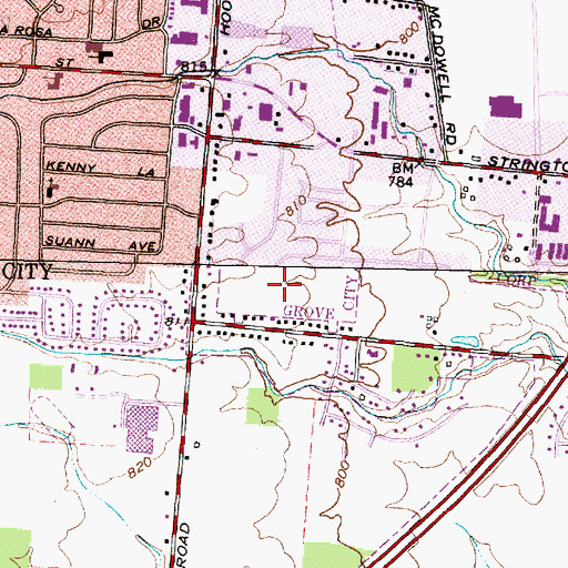 Topographic Map of Keller Farm, OH