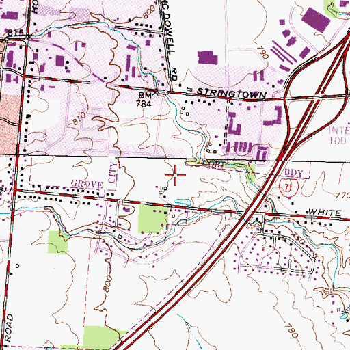 Topographic Map of Keller Farm East, OH