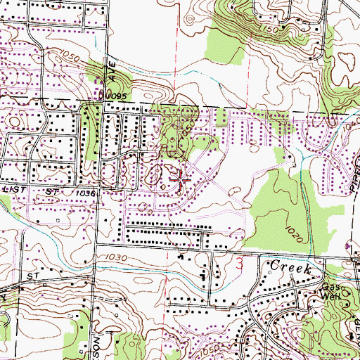 Topographic Map of Plymouth Knoll, OH
