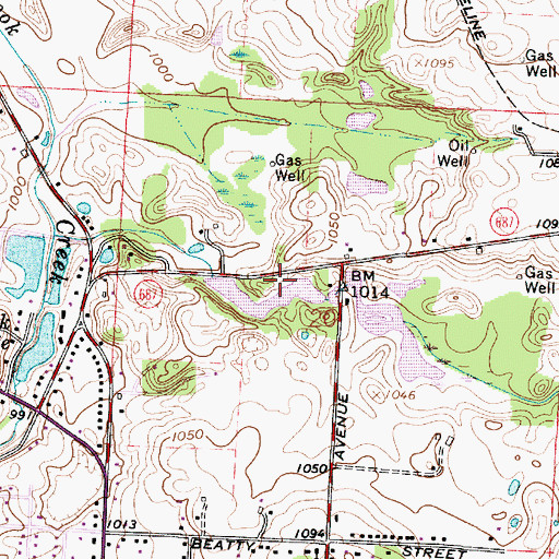 Topographic Map of Serenity Shores, OH