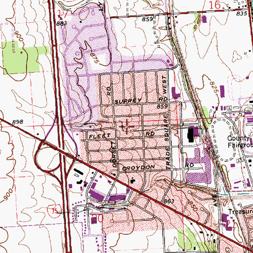 Topographic Map of Westbrook, OH