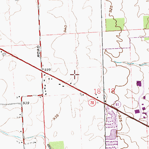 Topographic Map of Fairfield, OH
