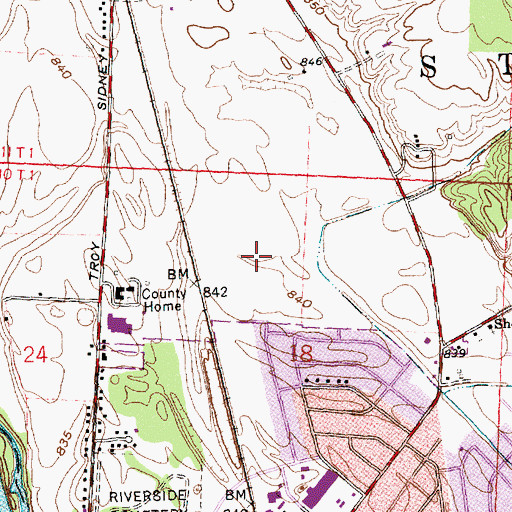 Topographic Map of Nottingham, OH