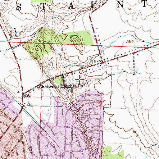 Topographic Map of Northfield, OH